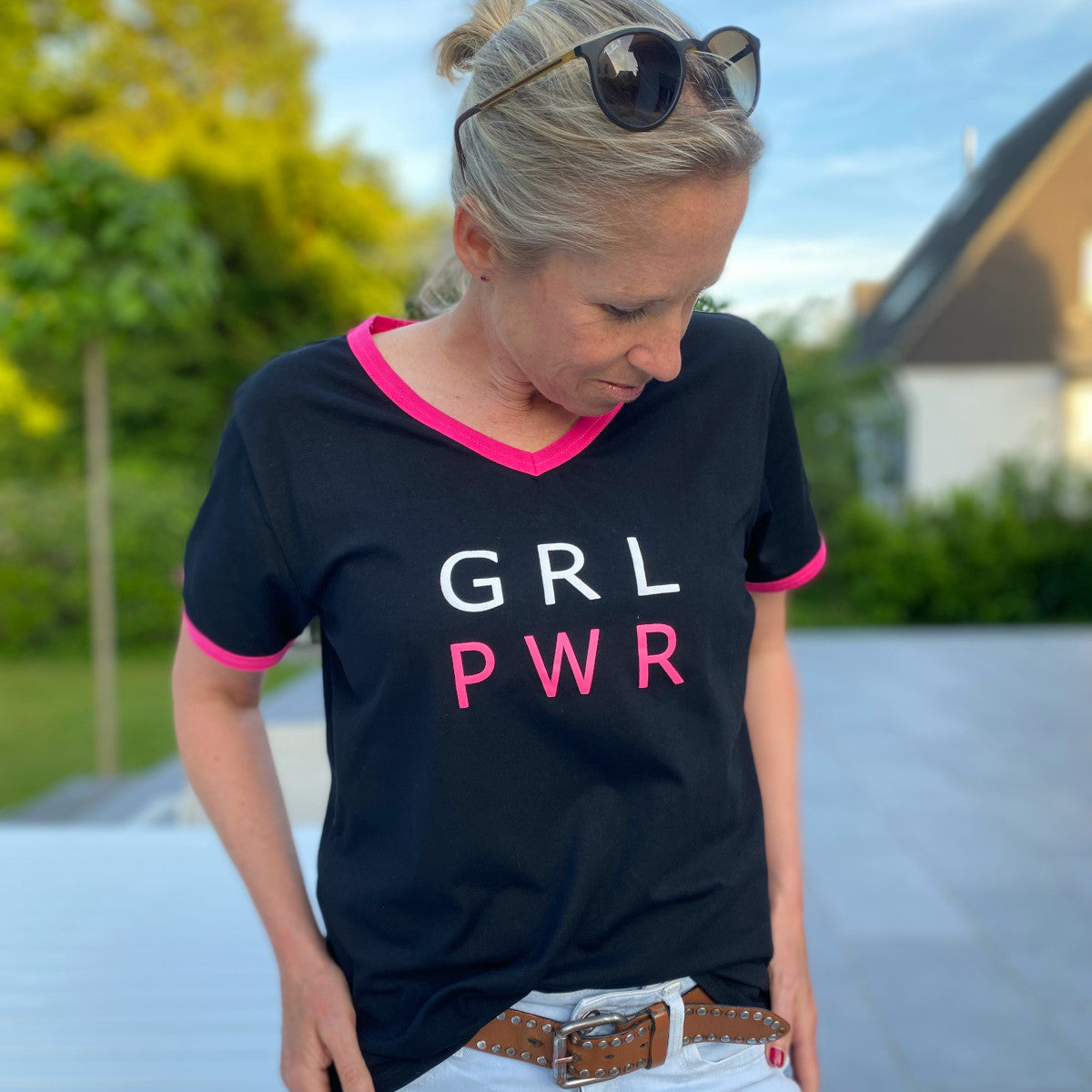 Herzlein® T-Shirt "GRL PWR" in Schwarz