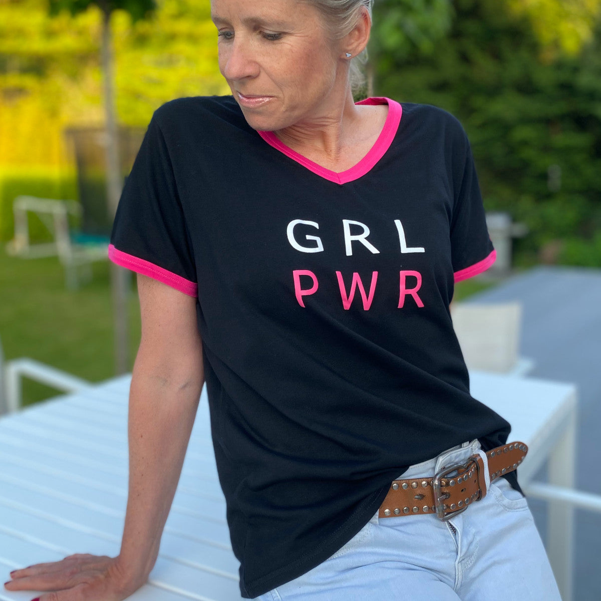 Herzlein® T-Shirt "GRL PWR" in Schwarz