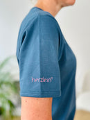 Herzlein® T-Shirt mit "Herzchen-Stick" in Petrol Blau