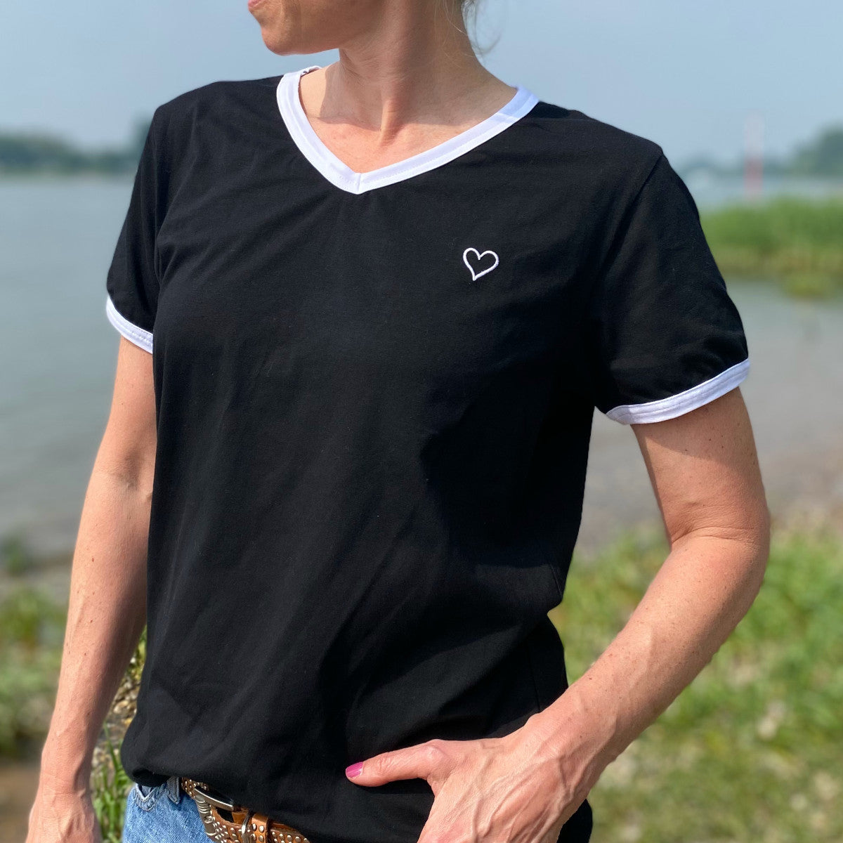 Herzlein® T-Shirt "Louisa" in Schwarz