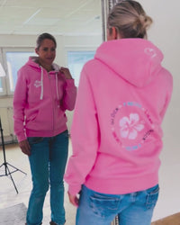Herzlein® Sweatjacke "Freude Liebe Glück" in Rosa