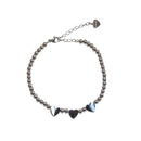 Herzlein® Armband, hübsches Armbändchen mit Herz Herzchen in Silberfarbe