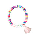 Herzlein® Armband, hübsches Armbändchen bunt mit dem Text LOVE