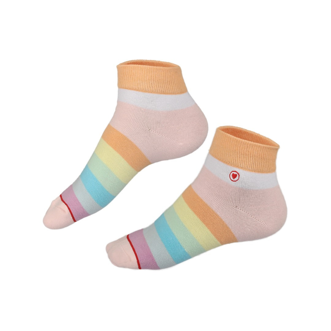 2 Paar Herzlein® Kurzsocken "Happy Orange"
