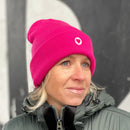 Herzlein® Beanie Mütze Strickmütze mit Umschlag und edlem Herzchen Stick für Damen Frauen Mädchen