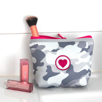 Herzlein® Kosmetiktasche Camouflage Kulturbeutel für Damen Frauen