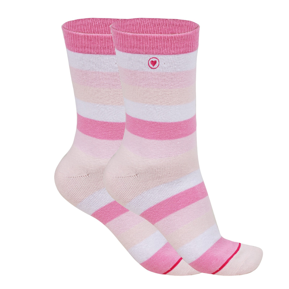 2 Paar Herzlein® Ringelsocken "Pink Dream"