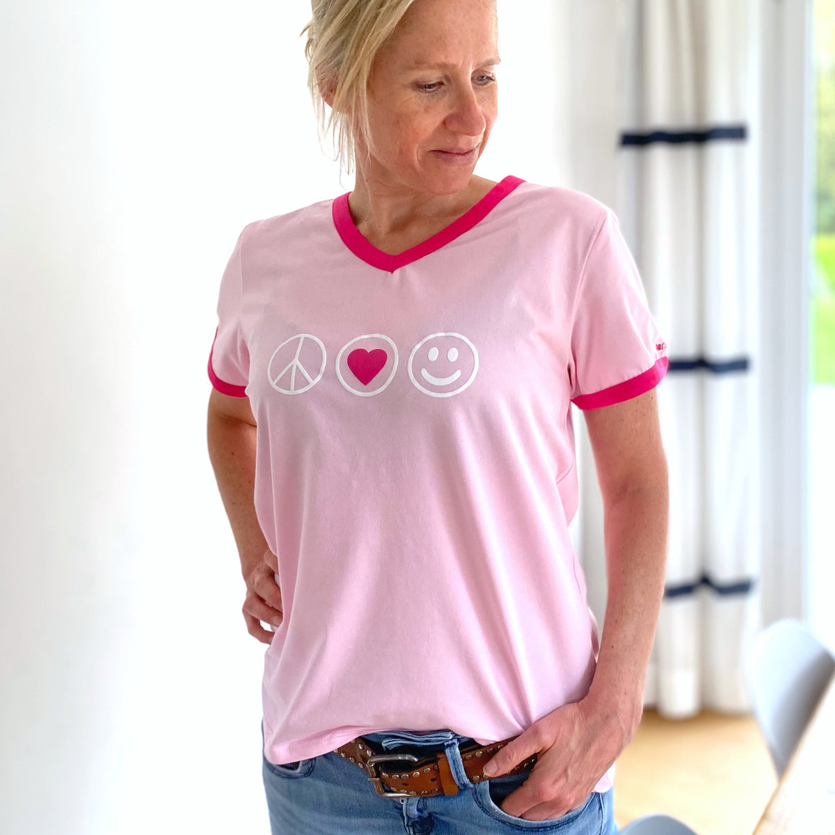 Herzlein® T-Shirt "Peace" in Rosa