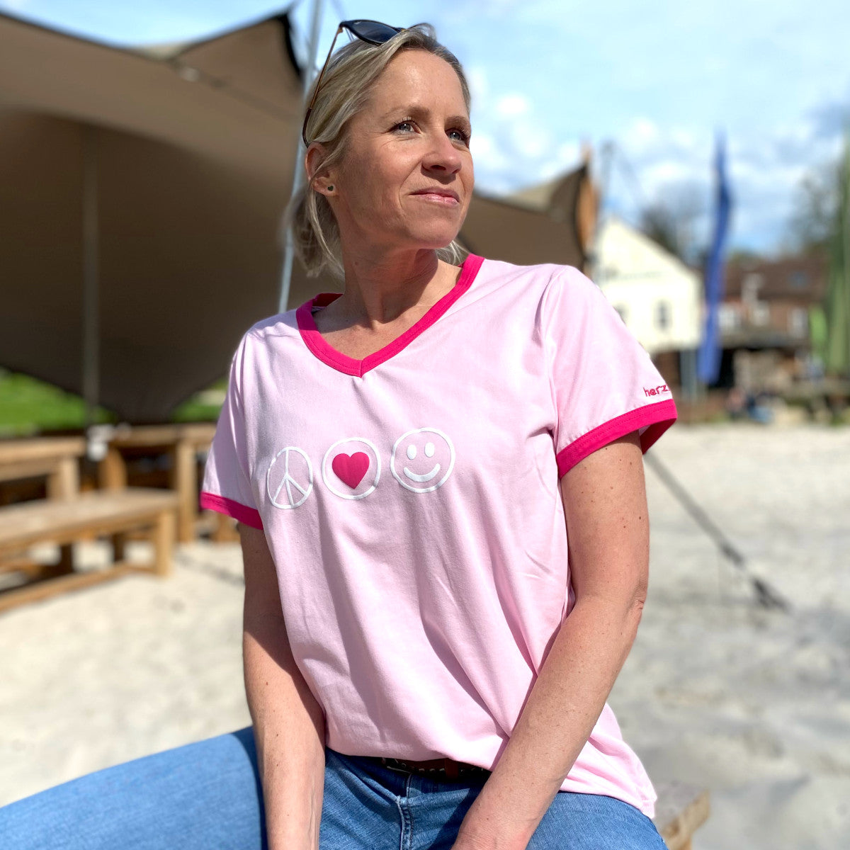 Herzlein® T-Shirt "Peace" in Rosa